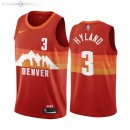 Maillot NBA Nike Denver Nuggets NO.3 Nah'Shon Hyland Nike Orange Ville 2021