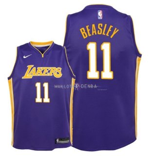 Maillot Enfants Los Angeles Lakers NO.11 Michael Beasley Pourpre Statement 2018