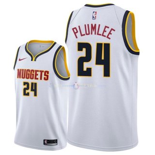 Maillot Denver Nuggets Nike NO.24 Mason Plumlee Blanc Association 2018/2019