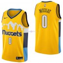 Maillot Denver Nuggets Nike NO.0 Emmanuel Mudiay Jaune Statement