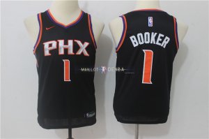 Maillot Enfants Phoenix Suns No.1 Devin Booker Noir Statement 2017/2018