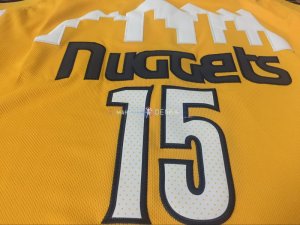 Maillot Denver Nuggets Nike NO.15 Nikola Jokic Jaune Statement