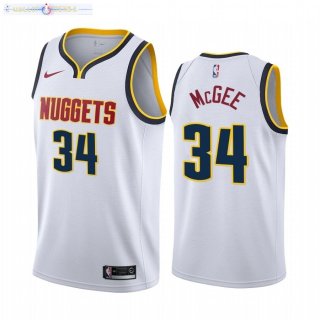 Maillot NBA Nike Denver Nuggets NO.34 JaVale McGee Blanc Association 2021