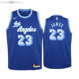 Maillot Enfant Los Angeles Lakers NO.23 LeBron James Bleu 2020-21