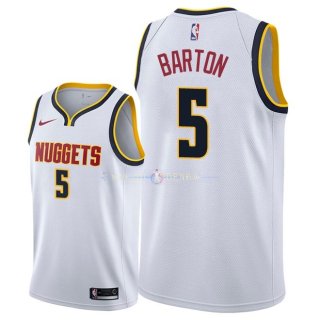 Maillot Denver Nuggets Nike NO.5 Will Barton Blanc Association 2018/2019