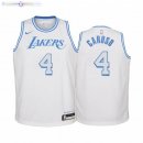 Maillot Enfant Los Angeles Lakers NO.4 Alex Caruso Blanc Ville 2020-21