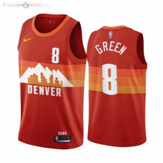 Maillot NBA Nike Denver Nuggets NO.8 Jeff Green Nike Orange Ville 2021