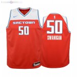 Maillot NBA Enfant Sacramento Kings NO.50 Caleb Swanigan Nike Rouge Ville 2019-20