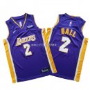 Maillot Ensemble Complet Enfants L.A.Lakers No.2 Lonzo Ball Pourpre 2017/2018