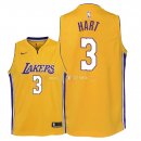 Maillot Enfants Los Angeles Lakers NO.3 Josh Hart Jaune Icon 2018