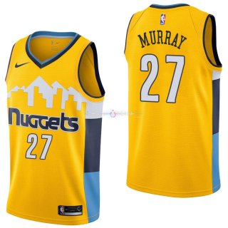 Maillot Denver Nuggets Nike NO.27 Jamal Murray Jaune Statement