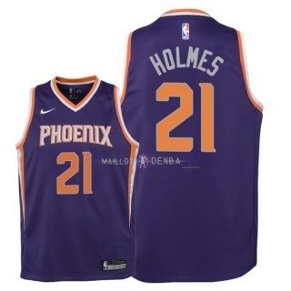 Maillot Enfants Phoenix Suns NO.21 Richaun Holmes Pourpre Icon 2018