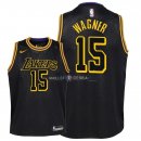 Maillot Enfants Los Angeles Lakers NO.15 Moritz Wagner Nike Noir Ville 2018