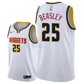 Maillot Denver Nuggets Nike NO.25 Malik Beasley Blanc Association 2018/2019