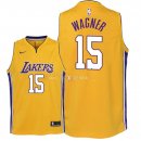 Maillot Enfants Los Angeles Lakers NO.15 Moritz Wagner Jaune Icon 2018