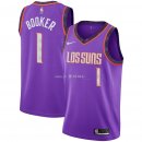 Maillot Enfants Phoenix Suns NO.1 Devin Booker Nike Pourpre Ville 2018-19