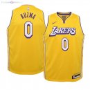 Maillot NBA Enfant Los Angeles Lakers NO.0 Kyle Kuzma Nike Jaune Ville 2019-20