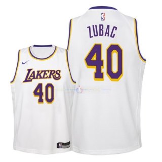 Maillot Enfants Los Angeles Lakers NO.40 Ivica Zubac Blanc Association 2018-19