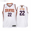 Maillot NBA Enfants Suns NO.22 Deandre Ayton Blanc Association 2021