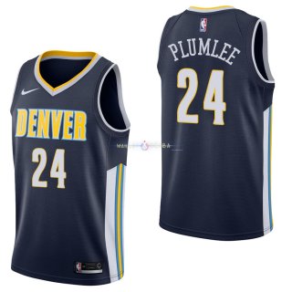 Maillot Denver Nuggets Nike NO.24 Mason Plumlee Marine Icon