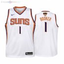 Maillot NBA Enfants Suns NO.1 Devin Booker Blanc Association 2021