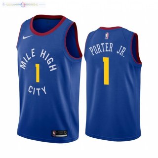 Maillot Denver Nuggets Nike NO.1 Michael Porter Jr. Bleu Statement 2020-21