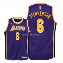 Maillot Enfants Los Angeles Lakers NO.6 Lance Stephenson Pourpre Statement 2018-19