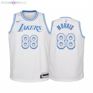 Maillot Enfant Los Angeles Lakers NO.88 Markieff Morris Blanc Ville 2020-21