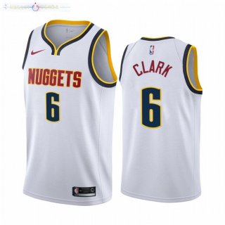 Maillot NBA Nike Denver Nuggets NO.6 Gary Clark Nike Blanc Association 2021-22