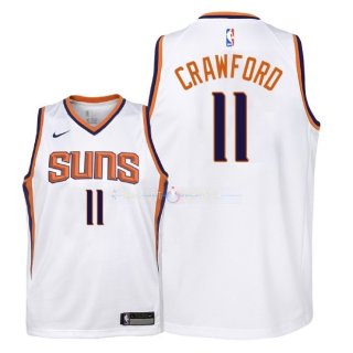 Maillot Enfants Phoenix Suns NO.11 Jamal Crawford Blanc Association 2018