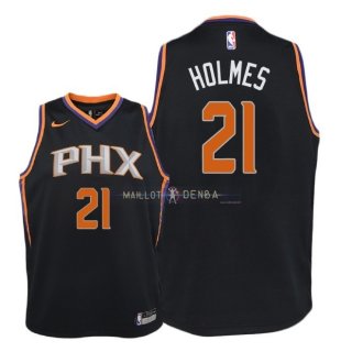 Maillot Enfants Phoenix Suns NO.21 Richaun Holmes Noir Statement 2018