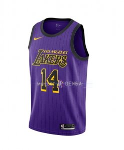 Maillot Enfants Los Angeles Lakers NO.14 Brandon Ingram Nike Pourpre Ville 2018-19