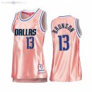 Maillot Femme Dallas Mavericks NO.13 Jalen Brunson 75th Anniversaire Rose Or 2022