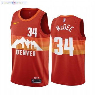 Maillot NBA Nike Denver Nuggets NO.34 JaVale McGee Orange Ville 2021