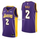 Maillot Enfants L.A.Lakers No.2 Lonzo Ball Pourpre 2017/2018