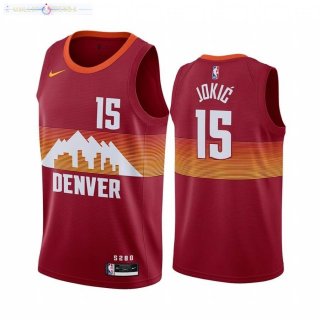 Maillot Denver Nuggets Nike NO.15 Nikola Jokic Orange Ville 2020-21