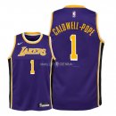 Maillot Enfants Los Angeles Lakers NO.1 Kentavious Caldwell Pope Pourpre Statement 2018-19