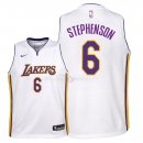 Maillot Enfants Los Angeles Lakers NO.6 Lance Stephenson Blanc Association 2018