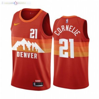 Maillot NBA Nike Denver Nuggets NO.21 Petr Cornelie Nike Orange Ville 2021