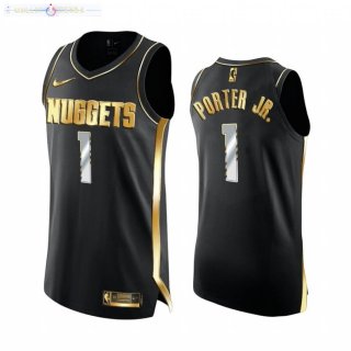 Maillot Denver Nuggets Nike NO.1 Michael Porter Jr. Noir Or 2020-21