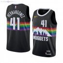 Maillot Denver Nuggets NO.41 Juan Hernangomez Nike Noir Ville 2019-20