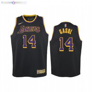 Maillot NBA Enfant Earned Edition Los Angeles Lakers NO.14 Marc Gasol Noir 2021