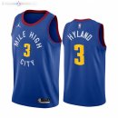 Maillot NBA Nike Denver Nuggets NO.3 Nah'Shon Hyland Bleu Statement 2021