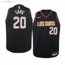 Maillot NBA Enfant Phoenix Suns NO.20 Dario Saric Nike Noir Ville 2019-20