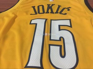 Maillot Denver Nuggets Nike NO.15 Nikola Jokic Jaune Statement