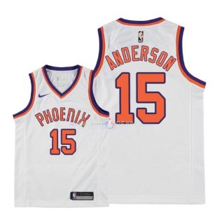 Maillot Enfants Phoenix Suns NO.15 Ryan Anderson Retro Blanc 2018