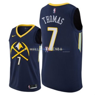 Maillot Denver Nuggets Nike NO.7 Isaiah Thomas Nike Marine Ville