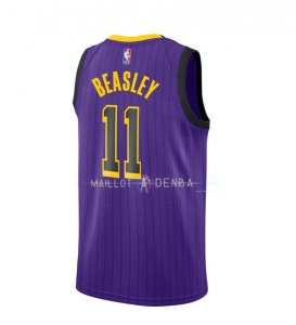 Maillot Enfants Los Angeles Lakers NO.11 Michael Beasley Nike Pourpre Ville 2018-19