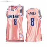 Maillot Femme Dallas Mavericks NO.8 Josh Green 75th Anniversaire Rose Or 2022