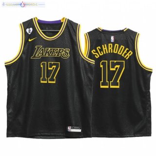 Maillot Enfant Los Angeles Lakers NO.17 Dennis Schroder Mamba Noir 2020-21